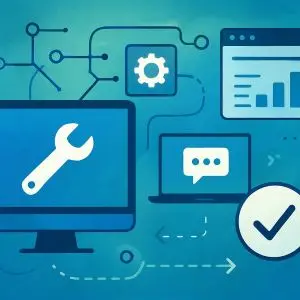 Techniker unterstützt Kunden per Remote-Support